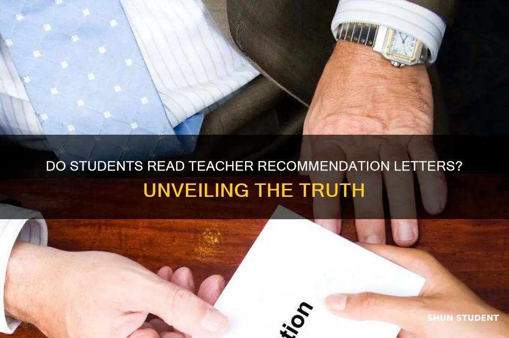 do students read teacher rec letters