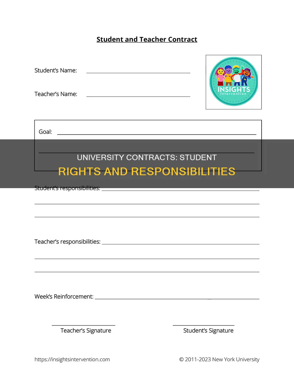 do students sign contracts to attend university