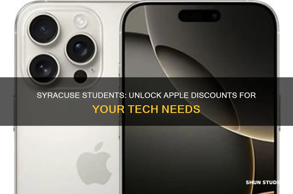 do syracuse students get a discount at apple