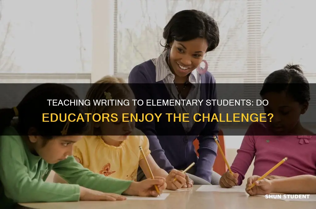 do teachers like to teach writing to elementary students