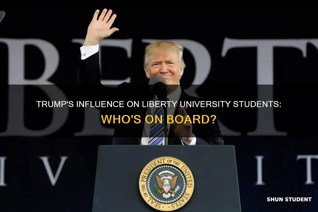 do the students at liberty university agree with trump