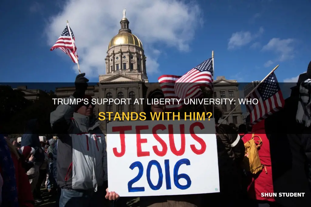do the students at liberty university agree with trump