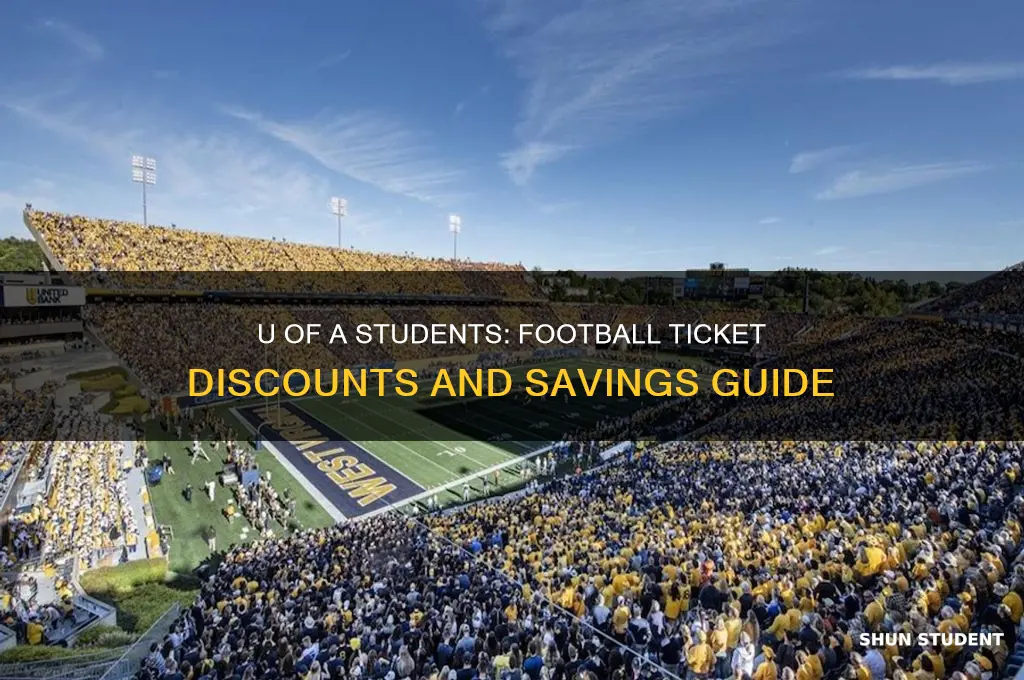 do u of a students get discounts on football tickets