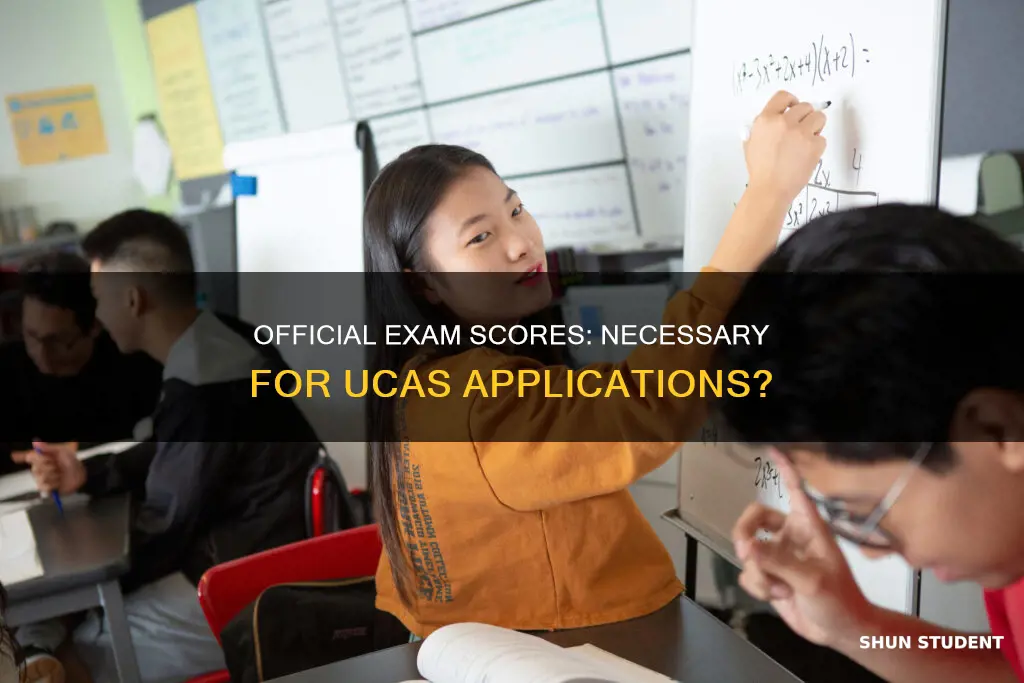 do ucas applications require official score sends for international student