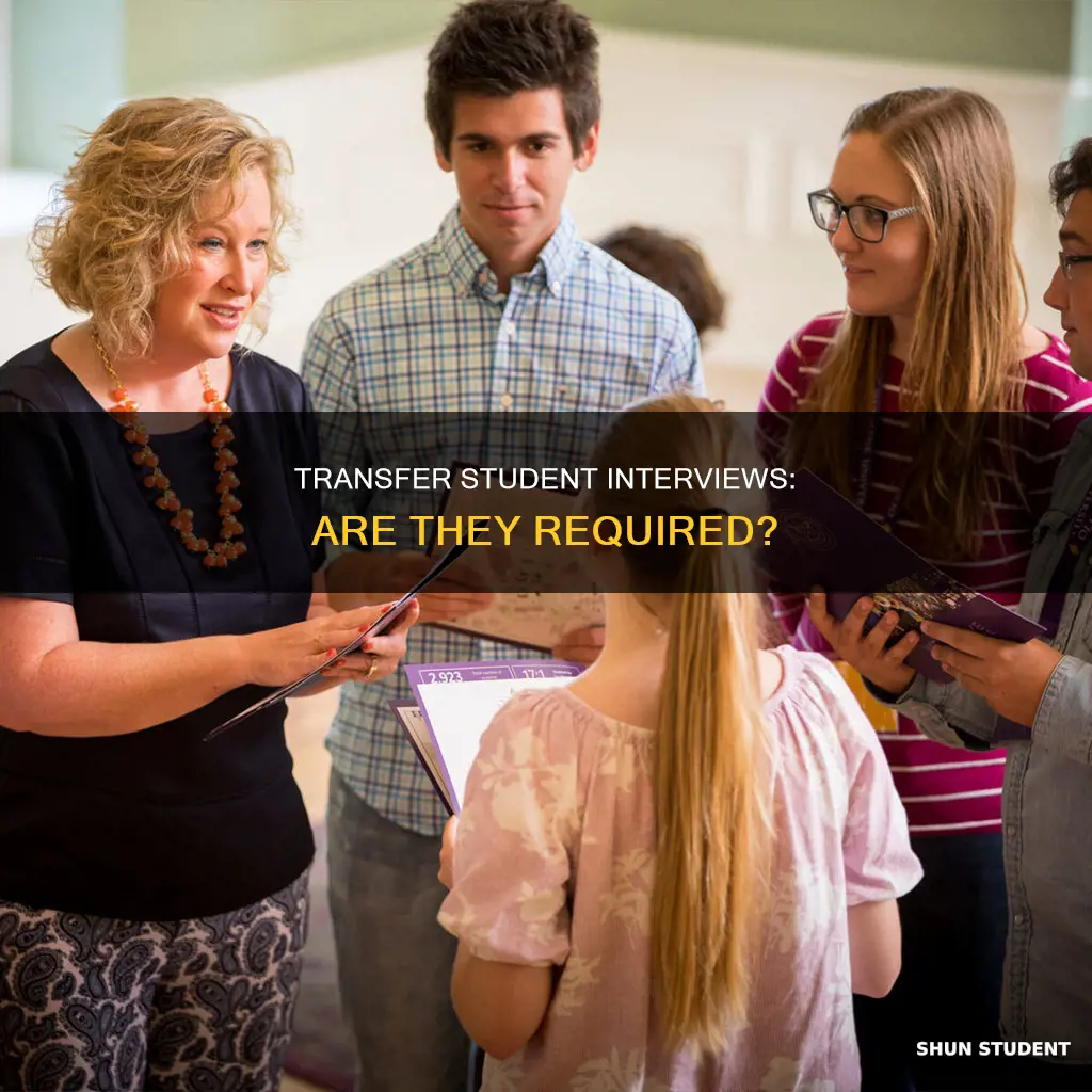do universities ask transfer students to do interviews