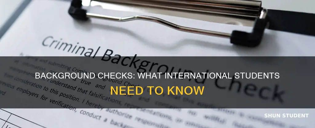 do universities do background checks on international students