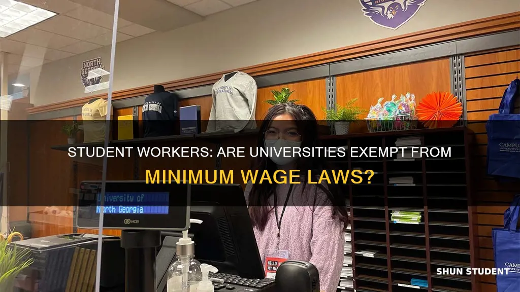 do universities have to pay minumum wage to student employees