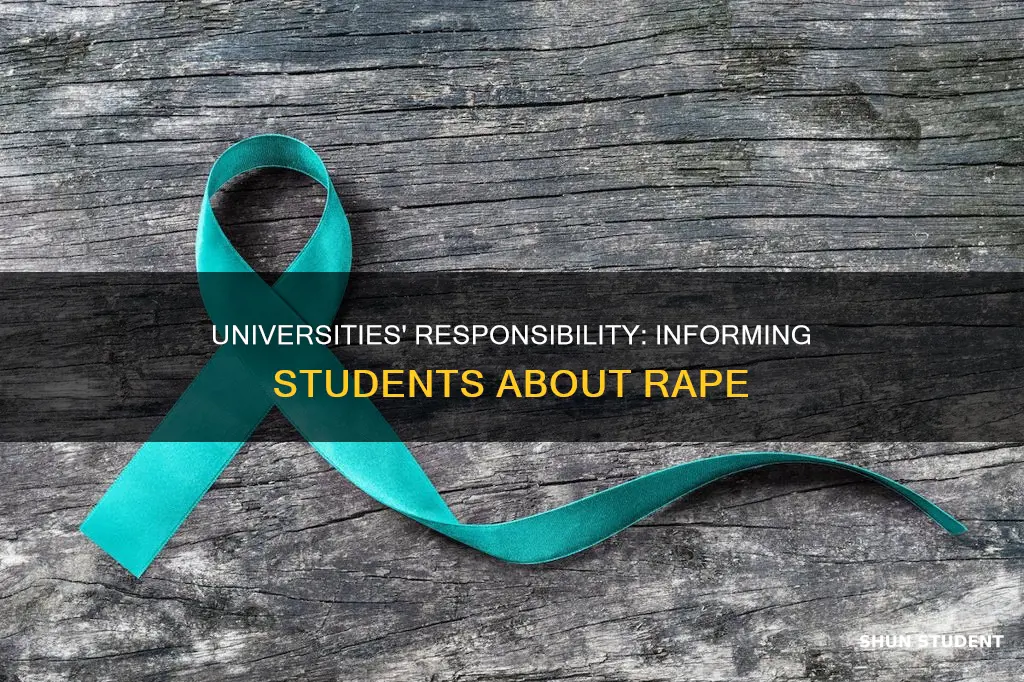 do universities infomr students about rape