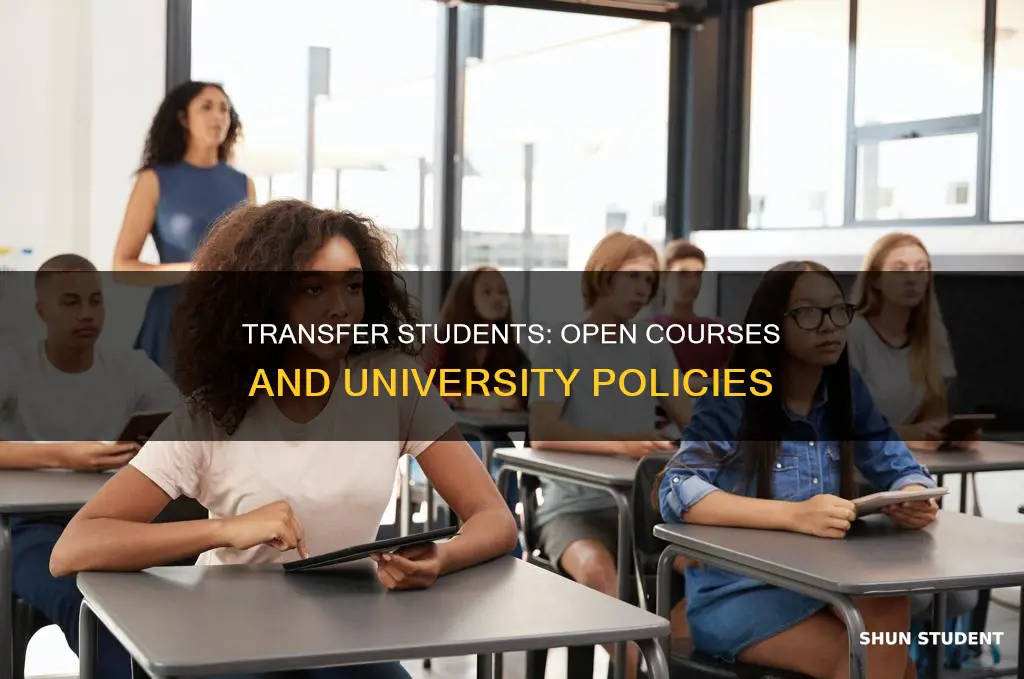 do universities keep classes open for incoming transfer students