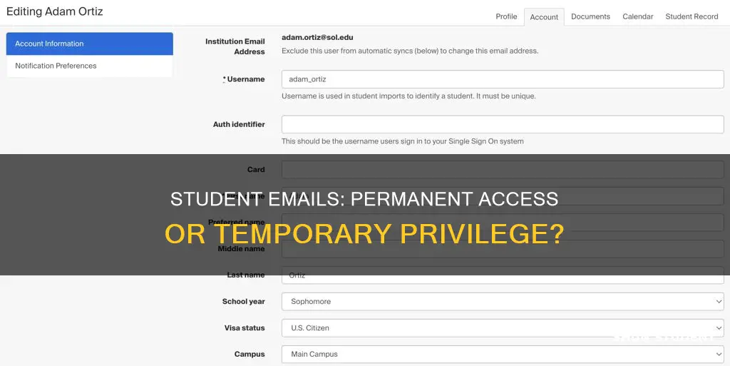 do universities let you keep your student email