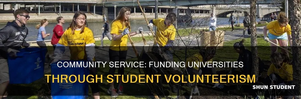 do universities receive funding based on students doing community service