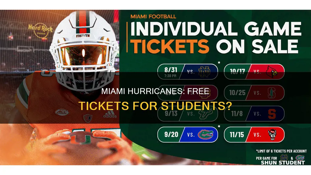 do university of miami students get free football tickets