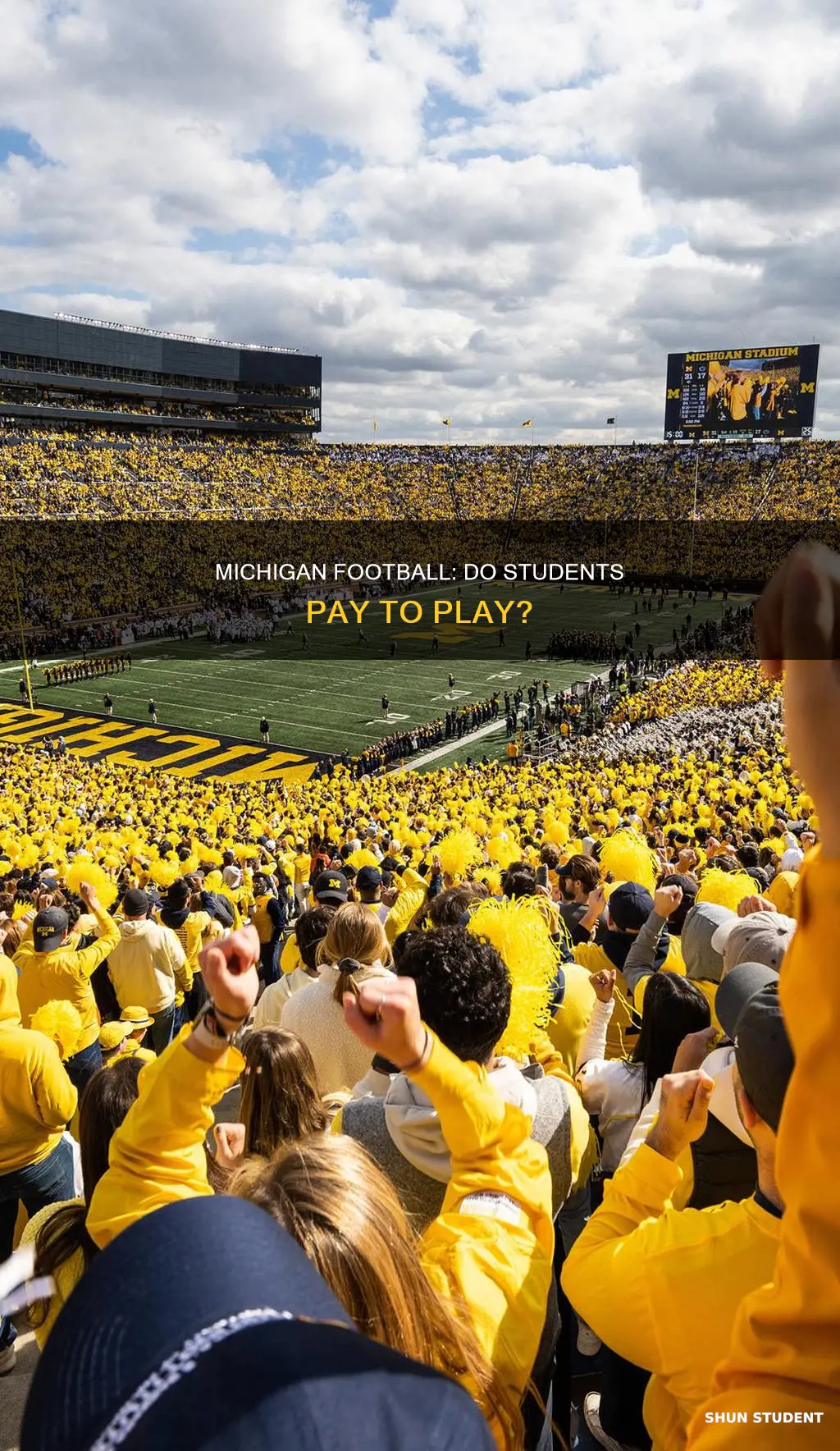 do university of michigan students pay for football games