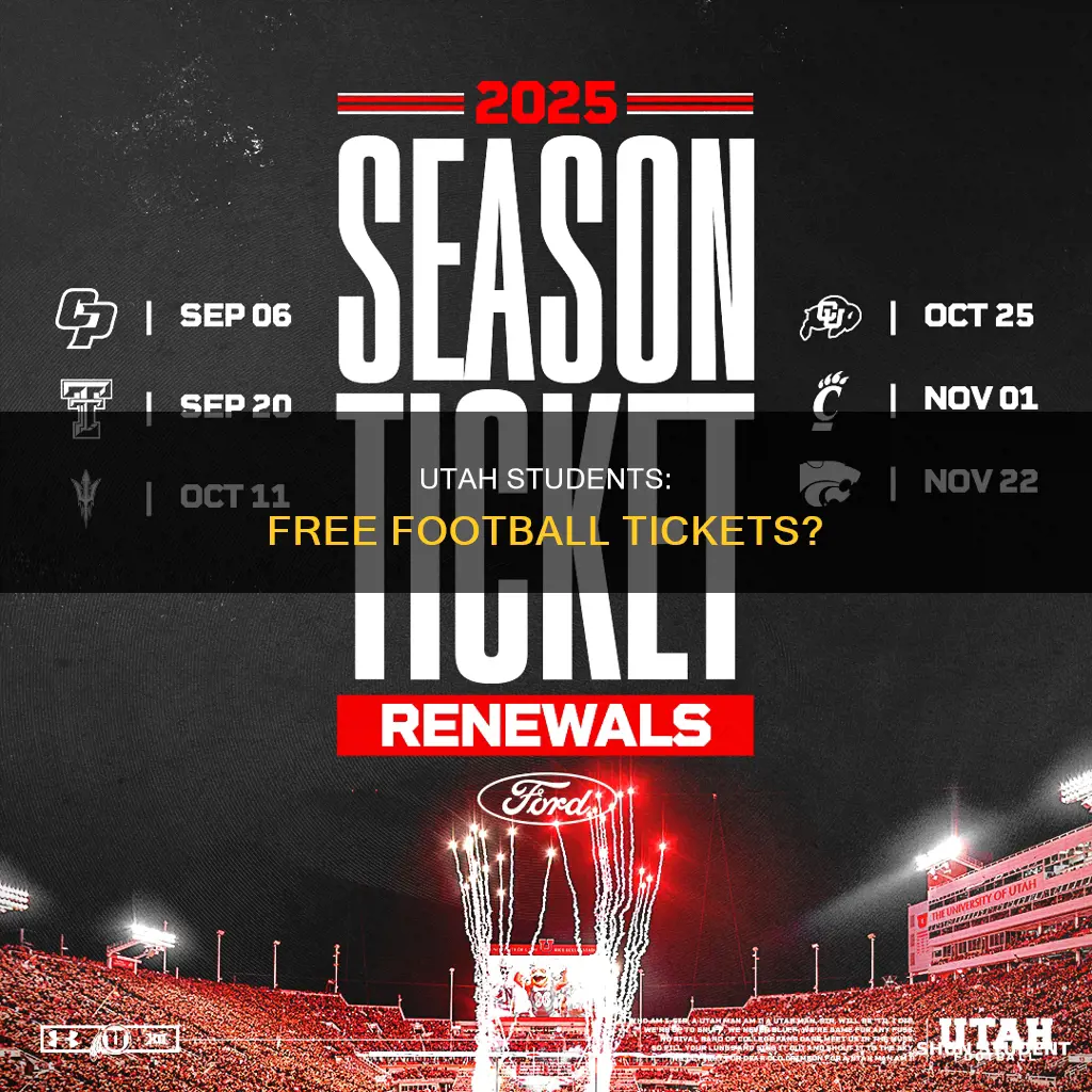 do university of utah students get free football tickets