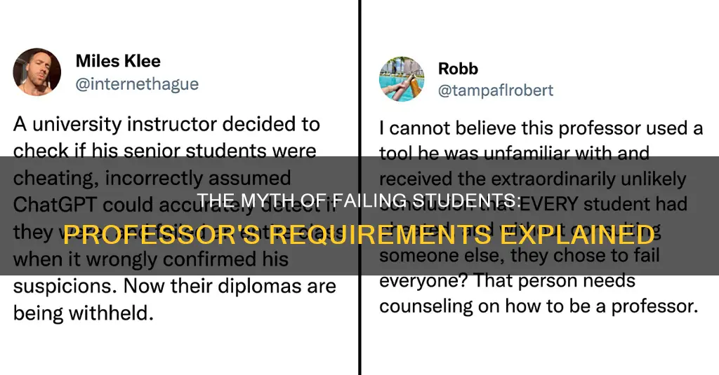 do university professors have a requirement to fail students