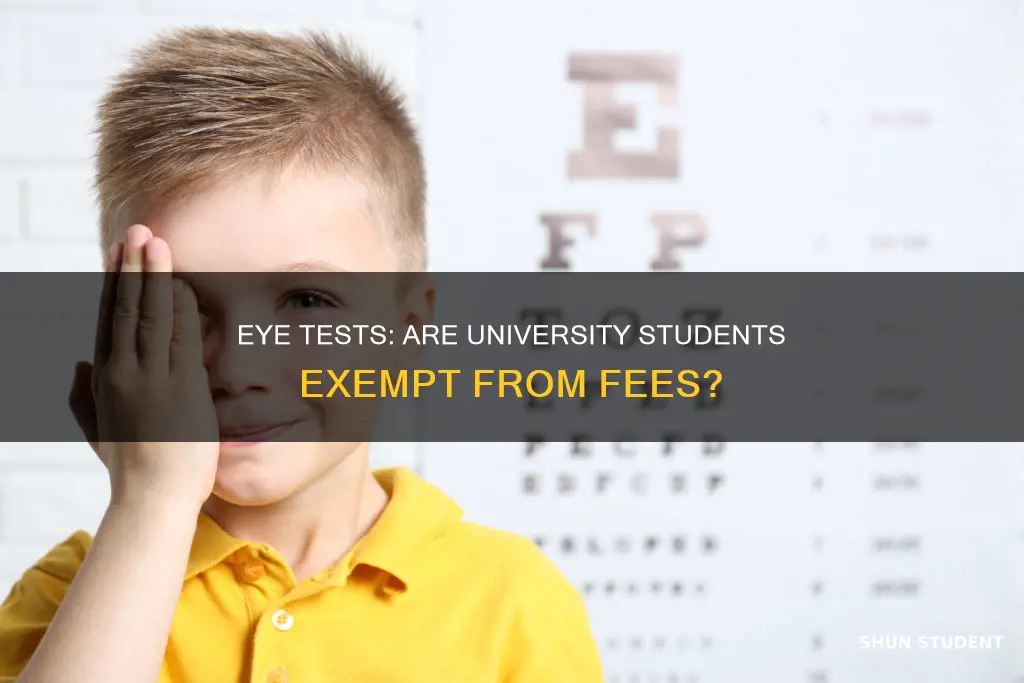 do university students get free eye tests
