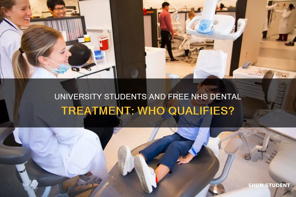 do university students get free nhs dental treatment