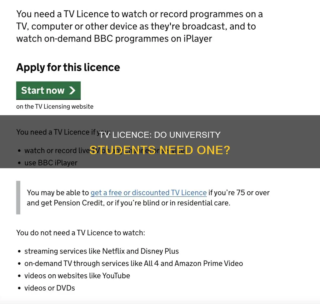 do university students have to buy a tv licence