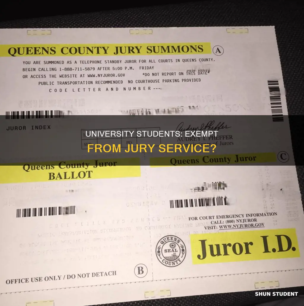 do university students have to do jury service