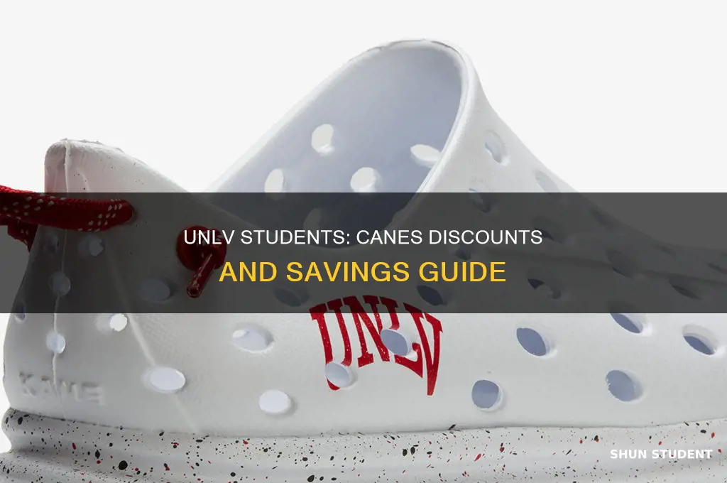 do unlv students get a discount at canes
