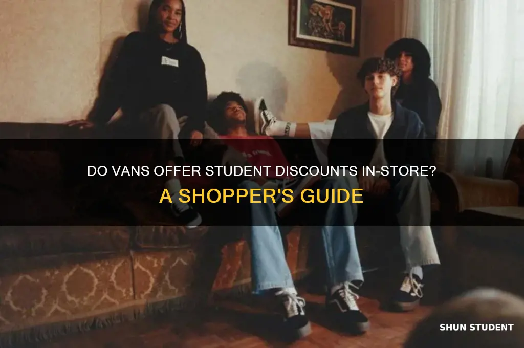 do vans do student discount in store