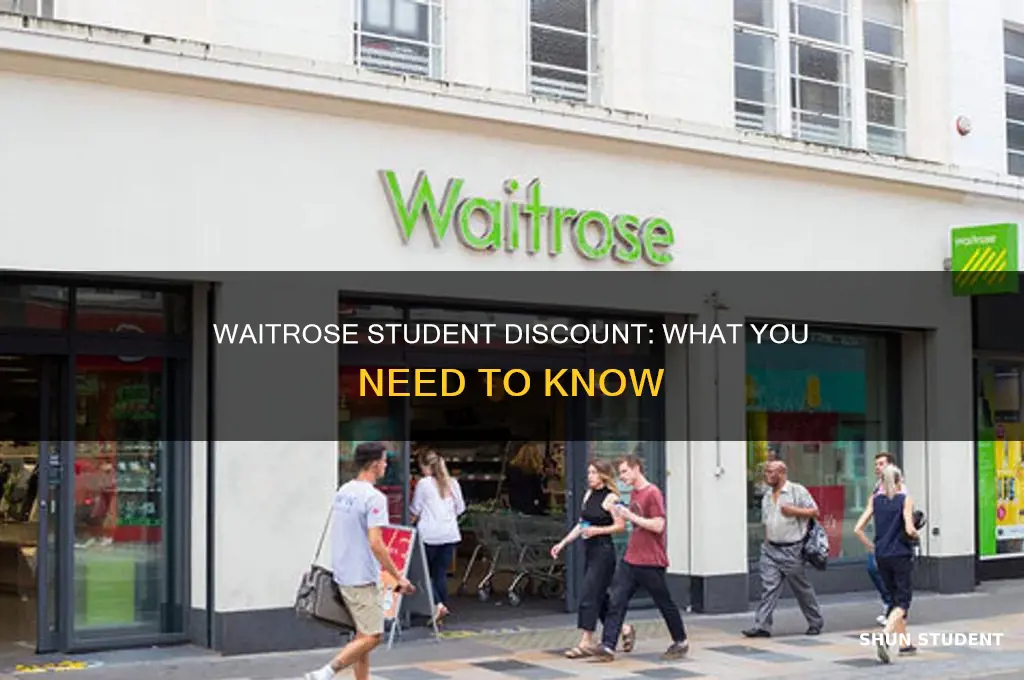 do waitrose do student discount