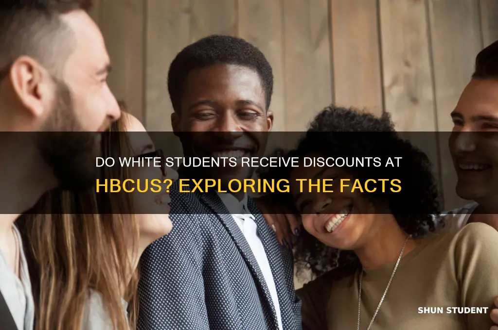 do white students get discounts at hbcu collegesl