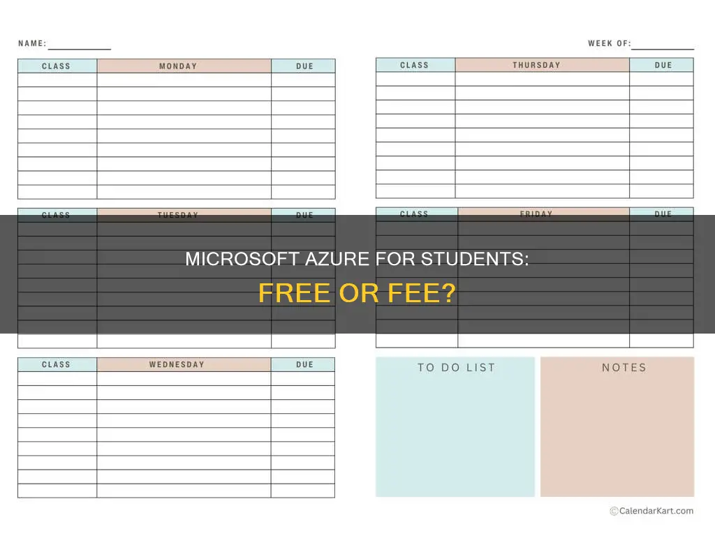 do you have to pay anything for azure student