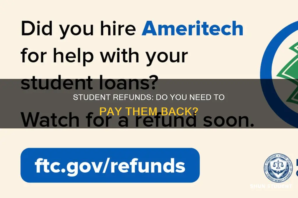 do you have to pay back student refunds