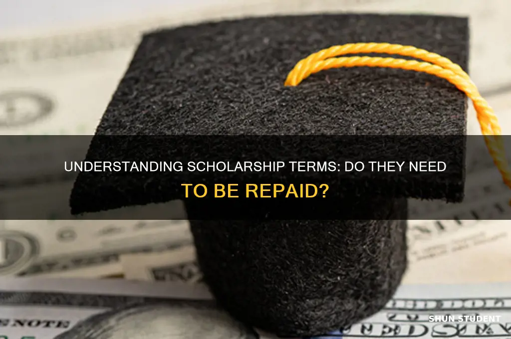 do you have to pay back student scholarships