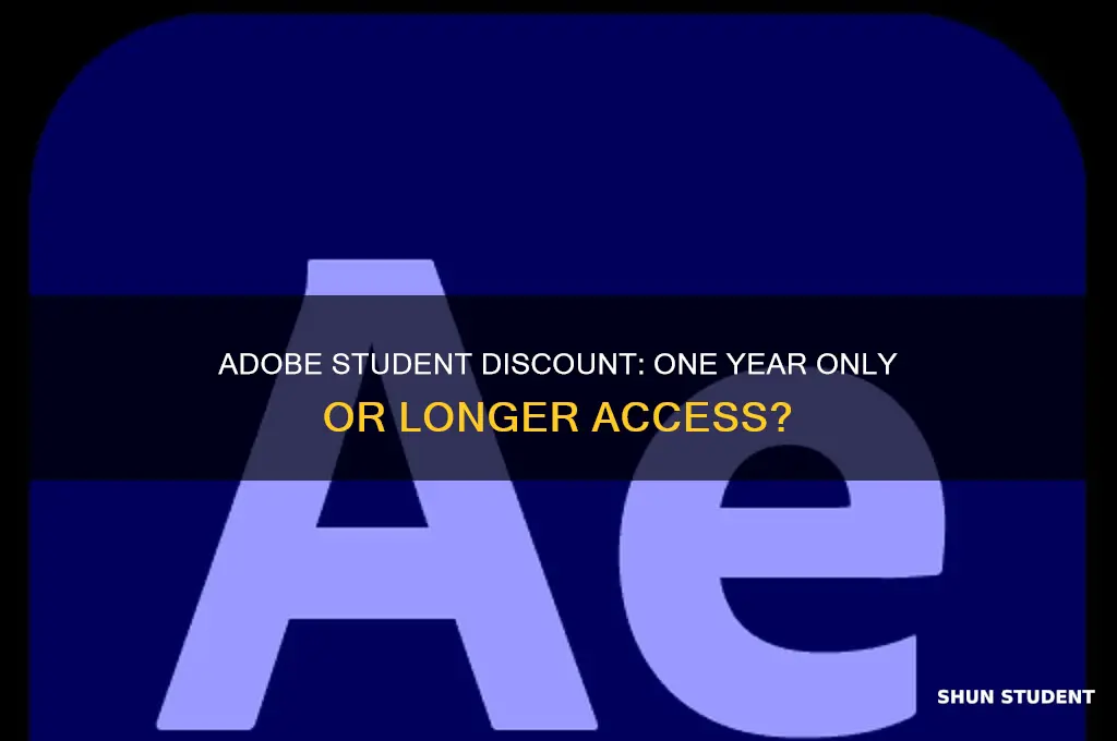do you only get adobe student discount for a year