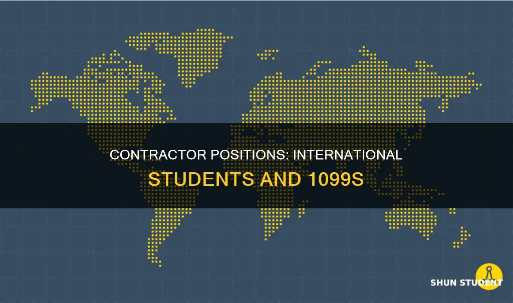 does 1099 contractor position work for international student