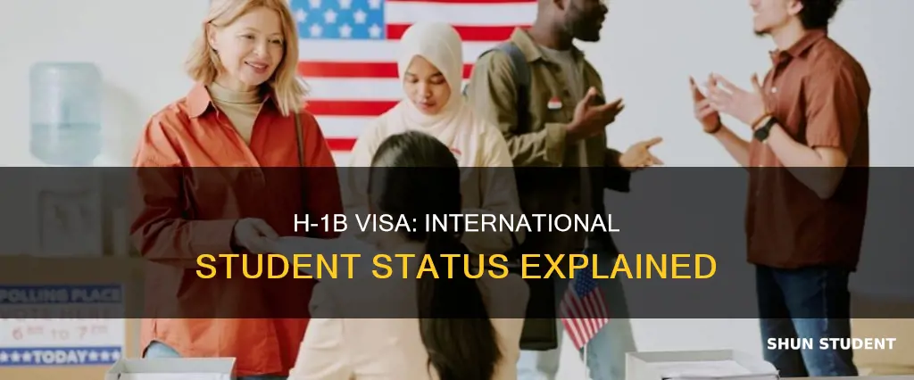 does a student in h1b considered international student