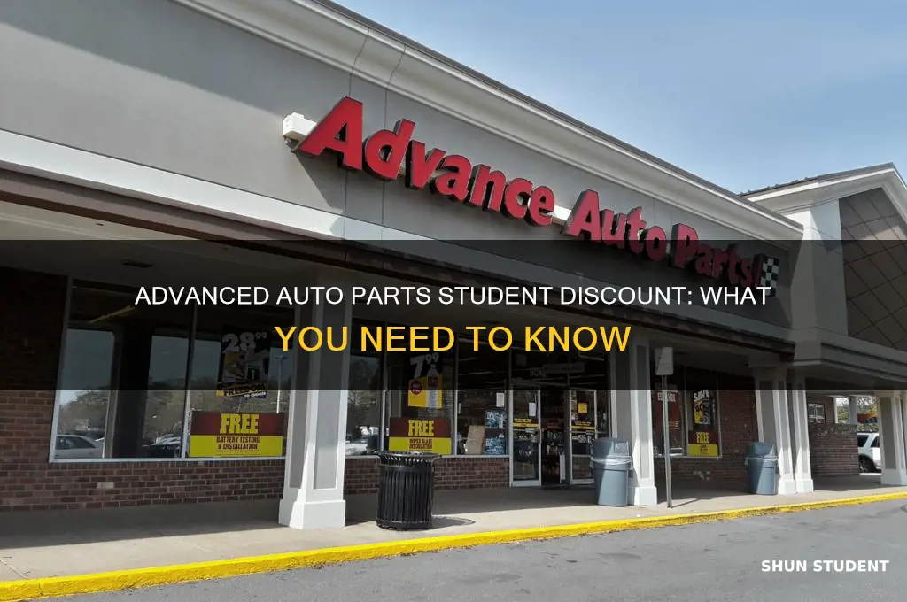 does advanced autoparts offer a student discount
