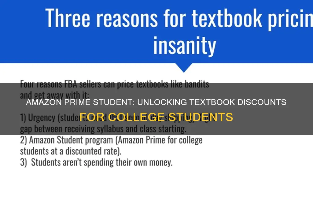 does amazon prime student have discounts on textbooks