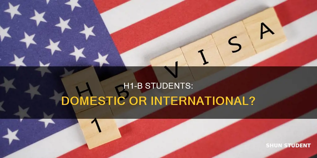 does an h1b student apply as an international student
