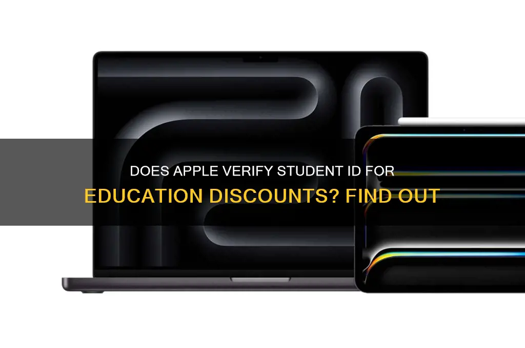 does apple check student id when by education discount