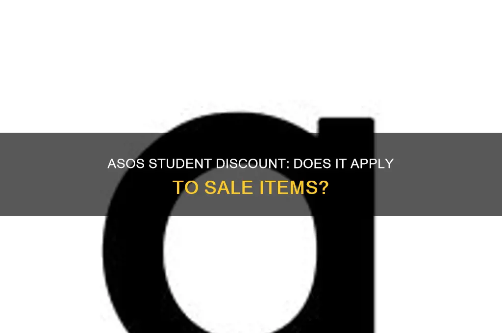 does asos do student discount on sale items