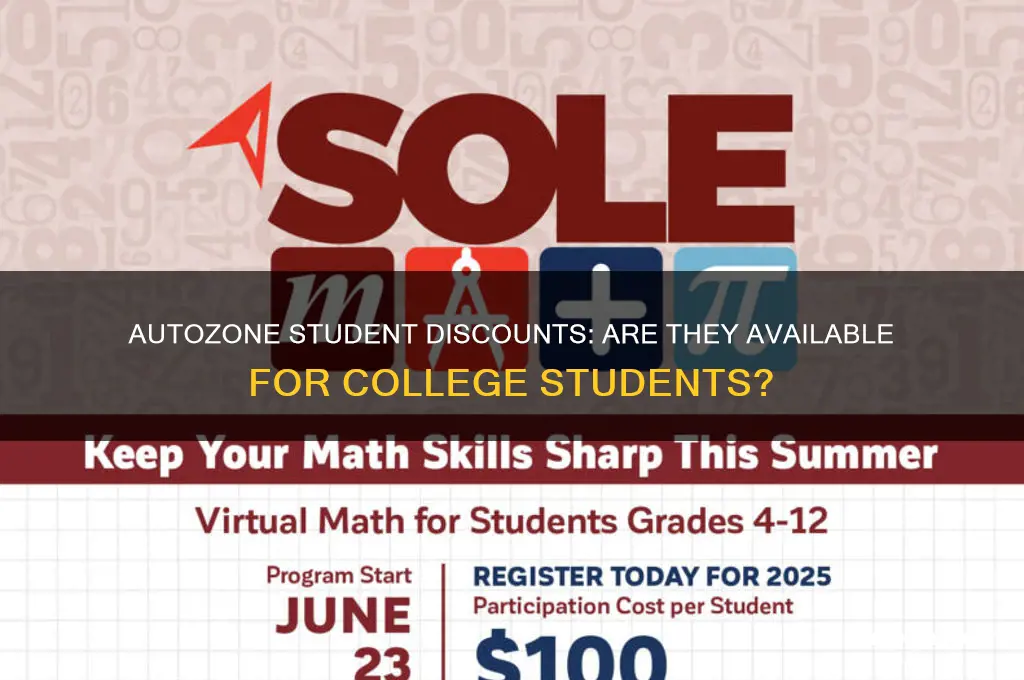 does autozone do student discounts