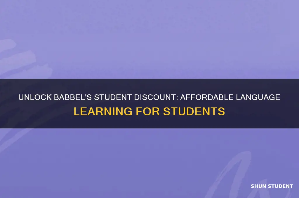 does babbel have a student discount