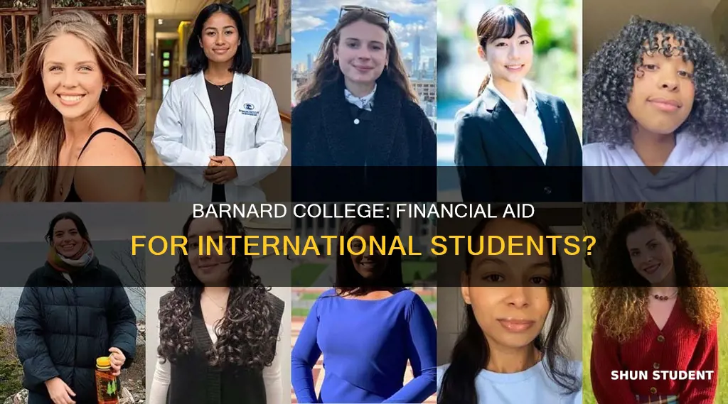 does barnard college give financial aid to international students