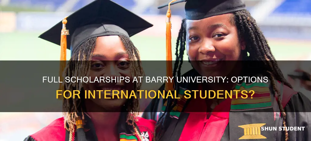 does barry university give full scholarship to international students