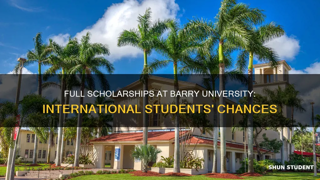 does barry university give full scholarship to international students