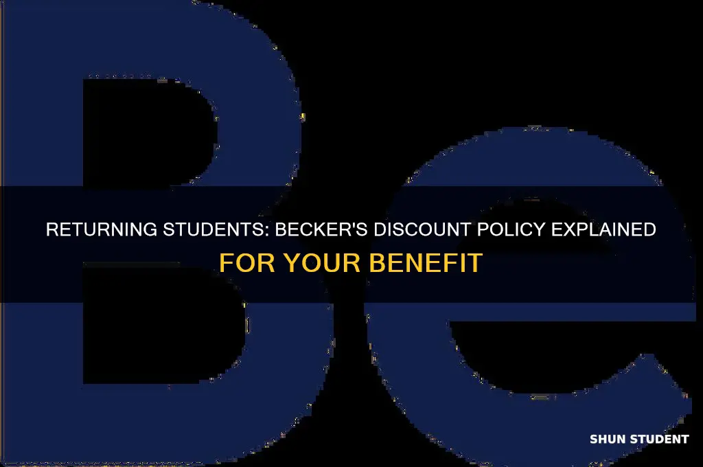 does becker give discount for returning students