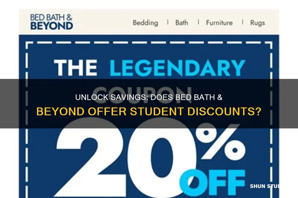 does bed bath and beyond do a student discount