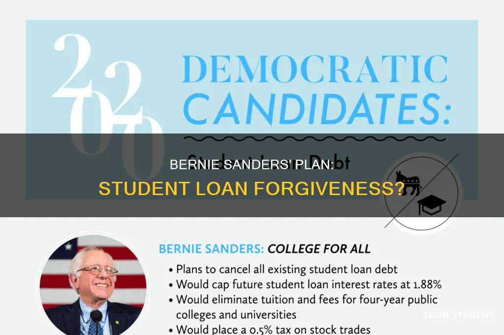 does bernie sanders plan include paying off federal student loans