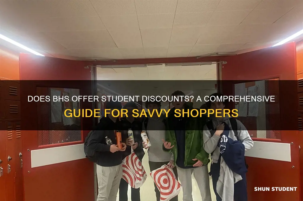 does bhs accept student discount