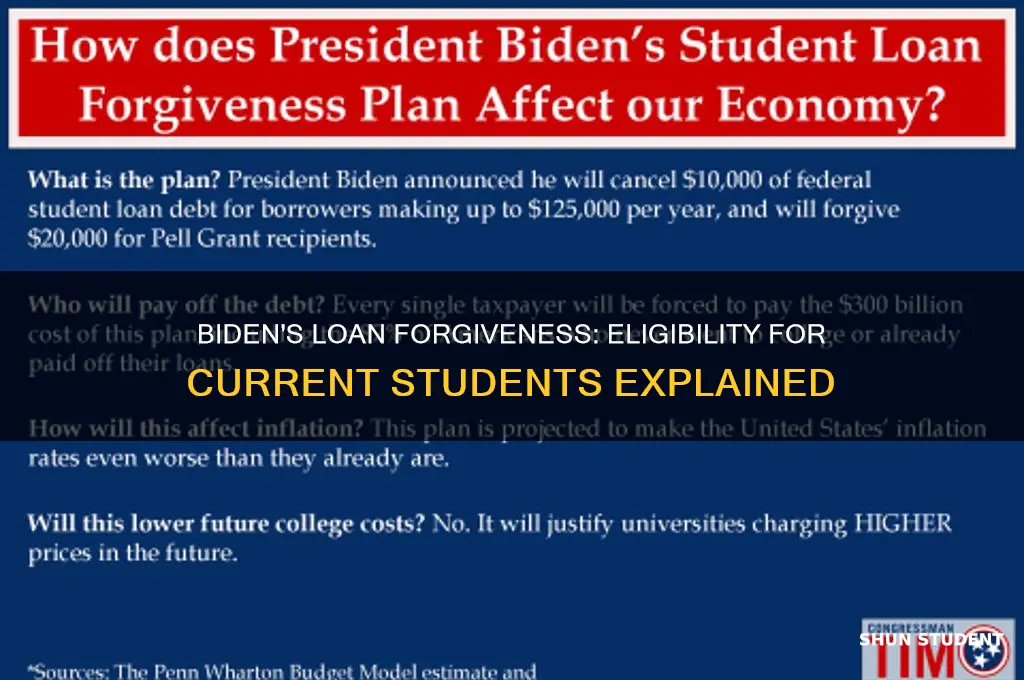 does bidens loan forgiveness apply to current students