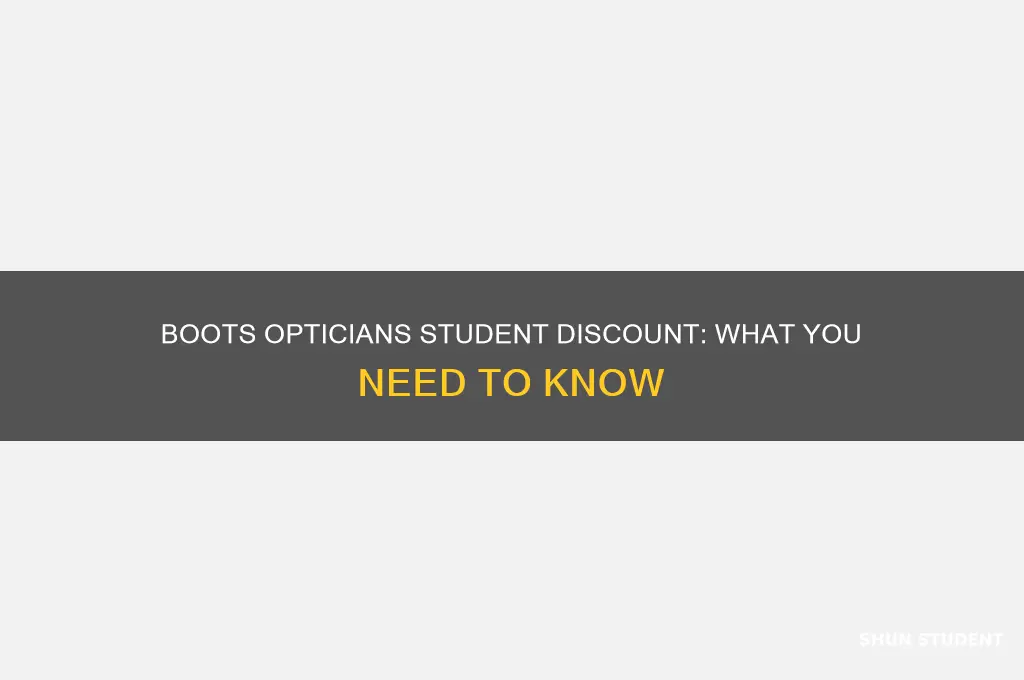 does boots opticians do student discount