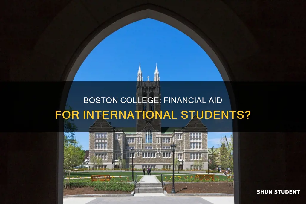 does boston college give financial aid to international students
